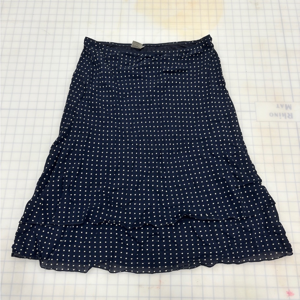 Navy Polka Dot Skirt